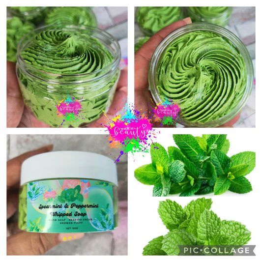 Whipped Soap Spearmint & Peppermint scent