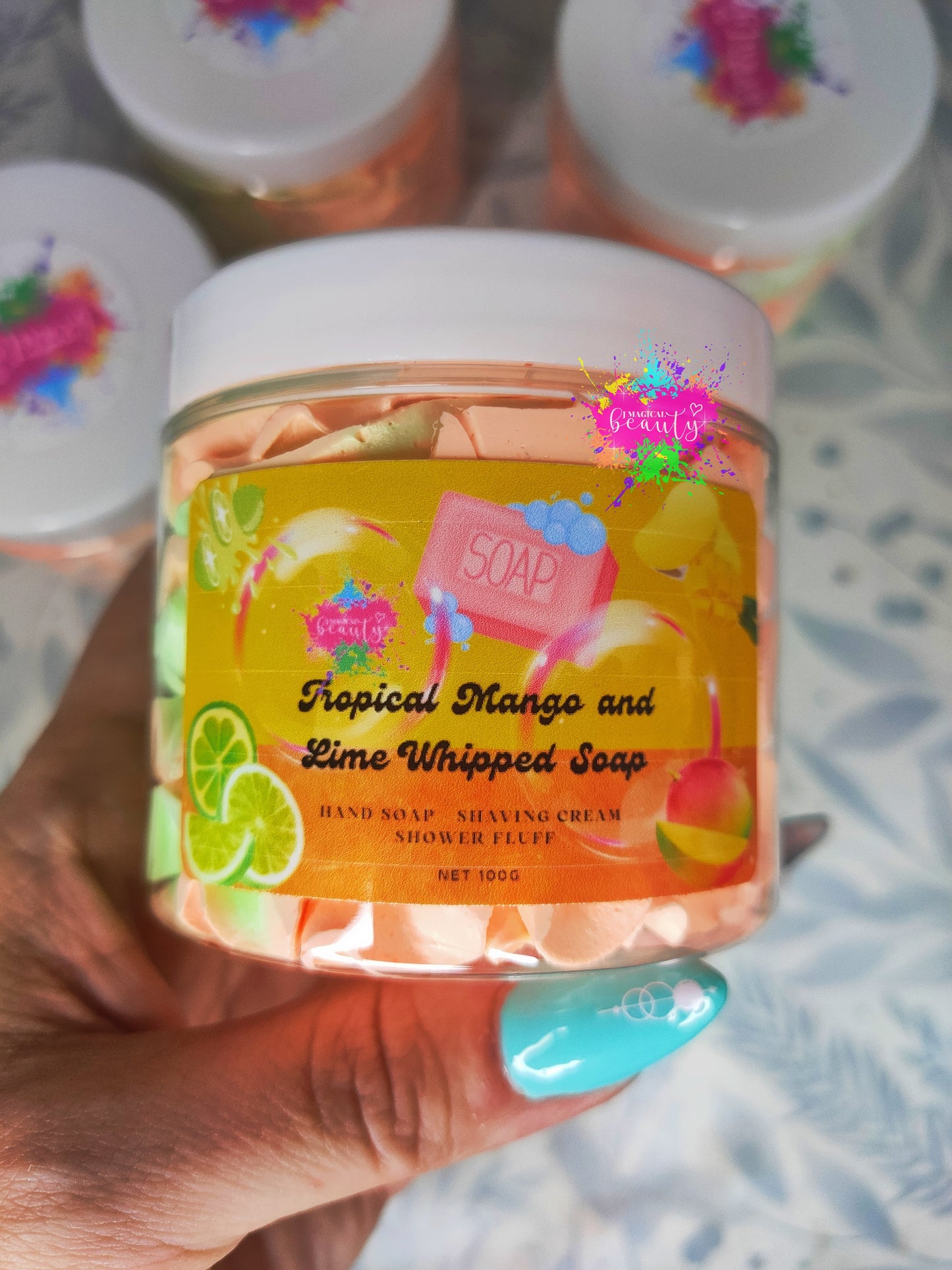 Whipped Soap Tropical Mango and Lime scent
