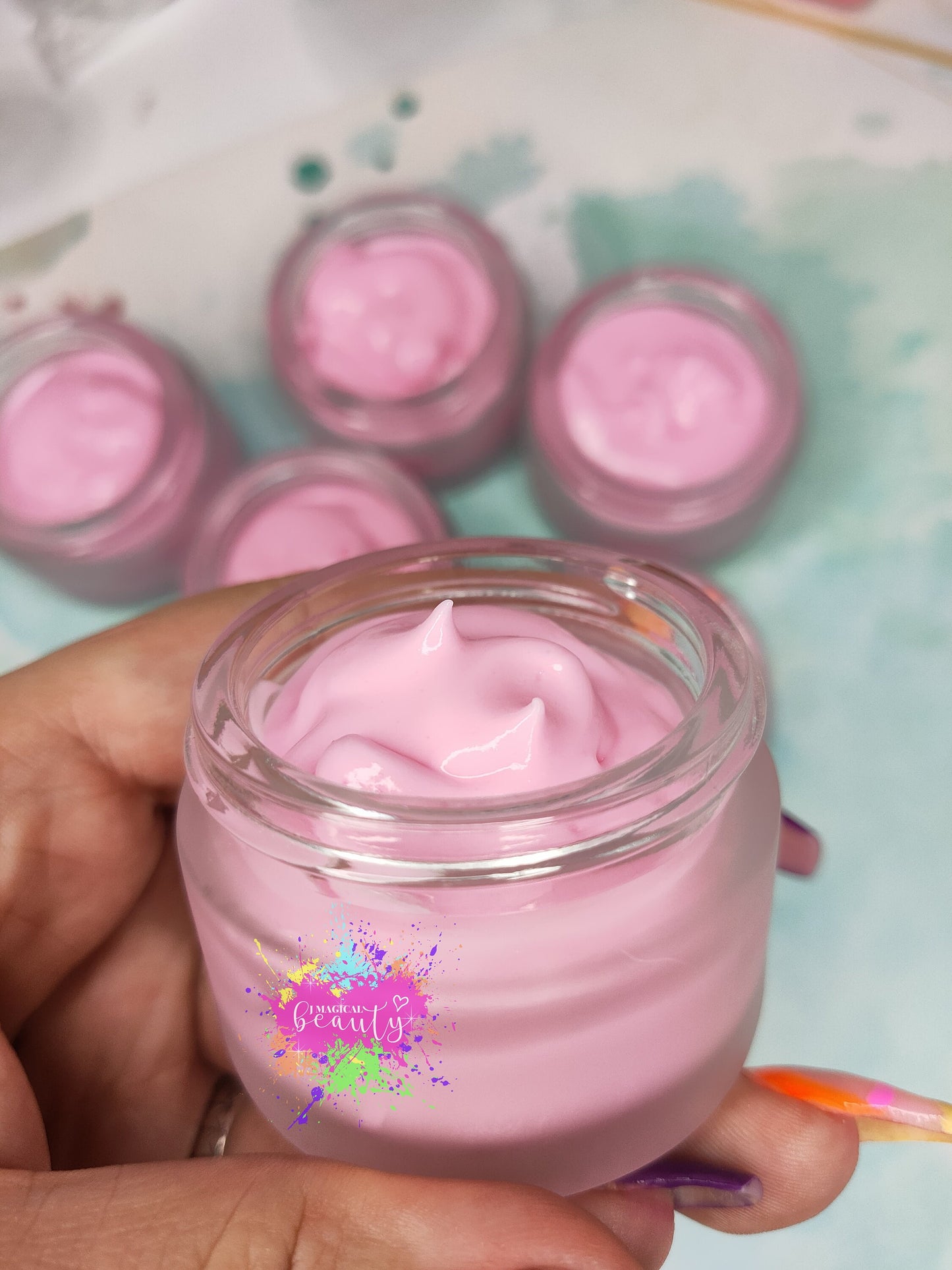 Face Cream Marshmallow & Fresh Raspberry scent