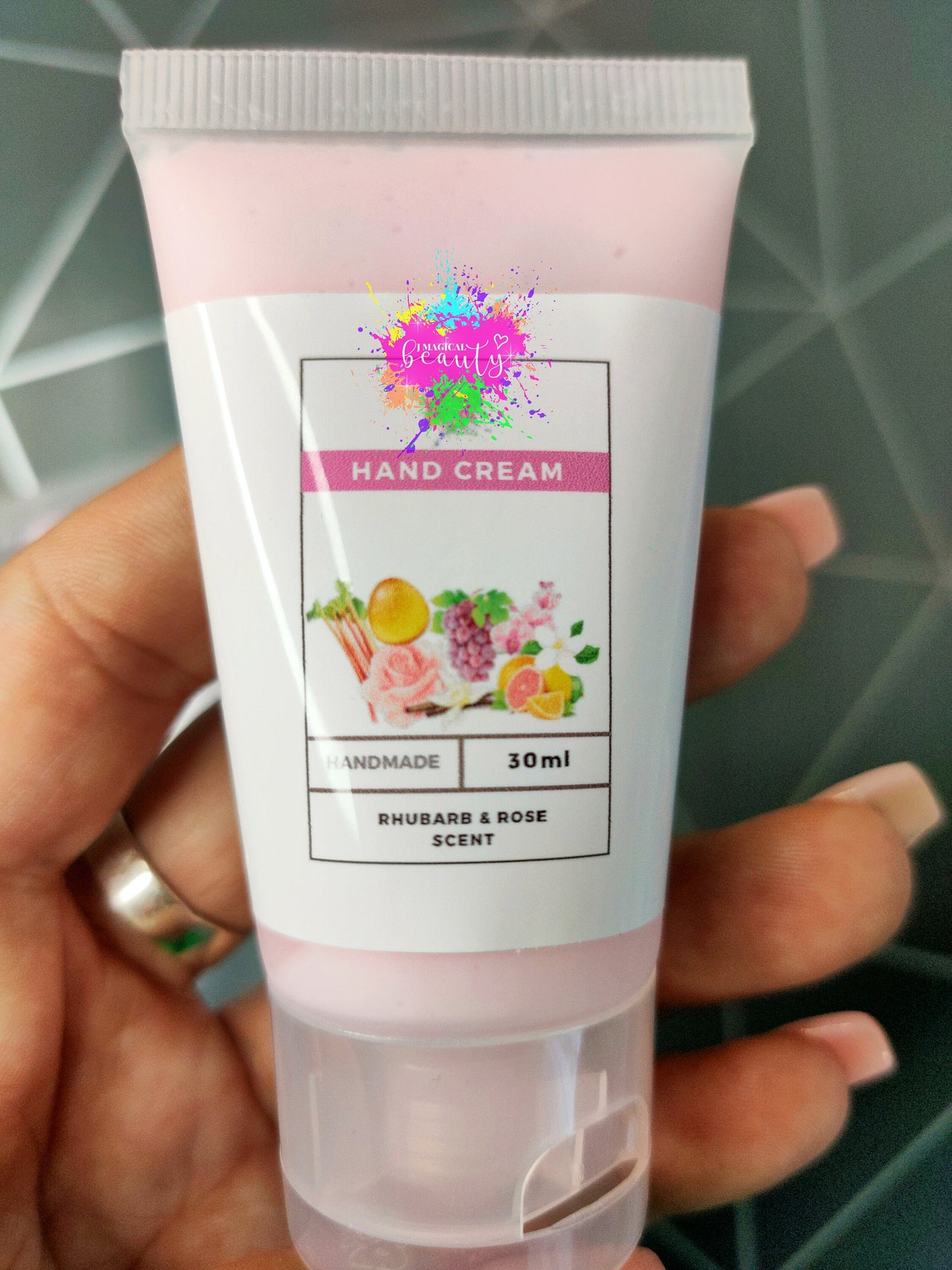 Hand Cream Rhubarb & Rose scent