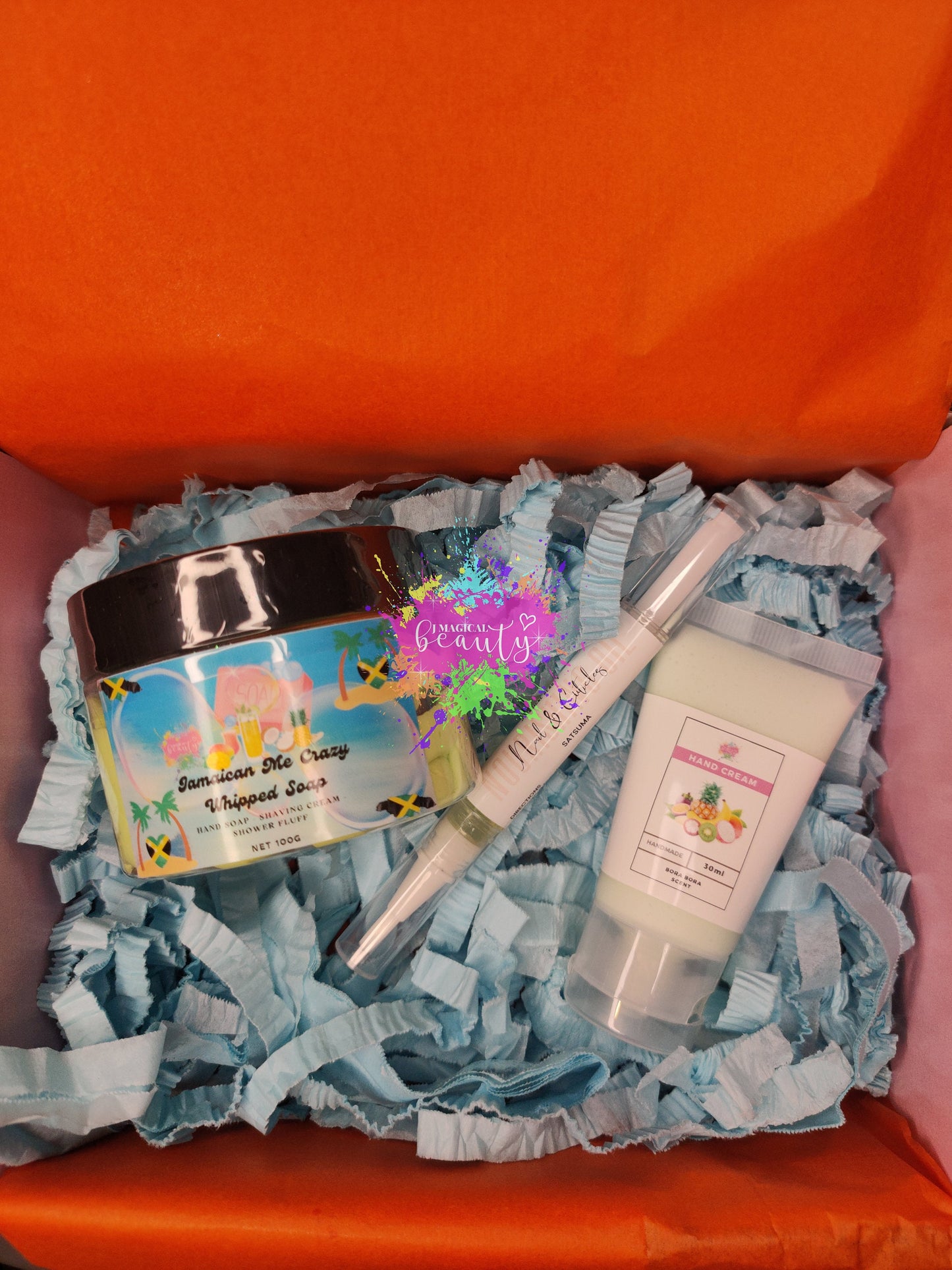 Gift Set/Whipped Soap Jamaican Me Crazy/Cuticle Oil/Hand Cream